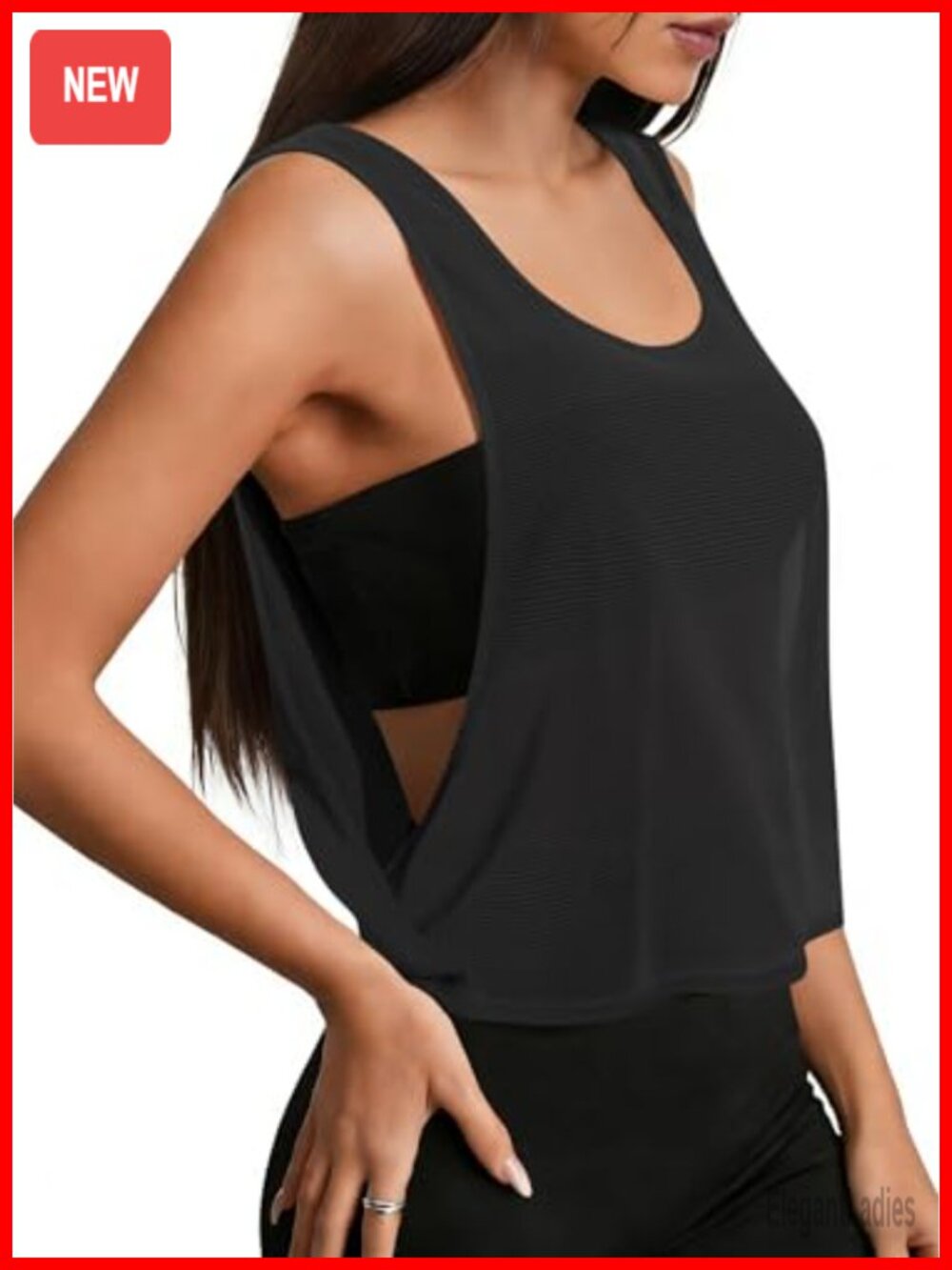 Mesh Workout Tank Top Open Side Sleeveless Gym Yoga Athletic Shirt